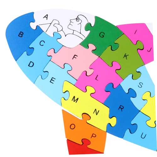 BESTonZON 1pc 26 Bausteinspielzeug Puzzle Rätseln Bambus von BESTonZON
