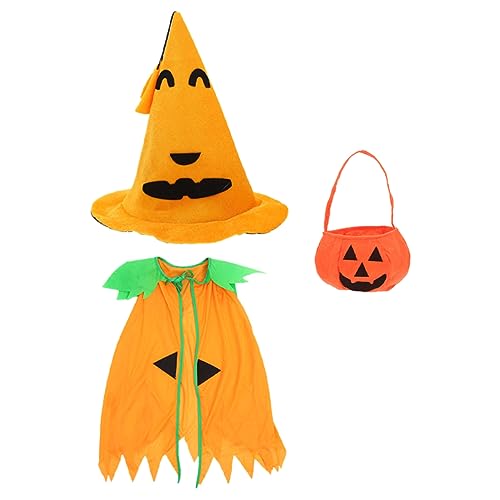 BESTonZON 1satz Halloween Kürbis Kostüm Mit Umhang Hut Und Süßigkeitentasche Verkleidung Für Kostümpartys Halloween Und Cosplay Für Erwachsene BESTonZON 1satz Halloween Kürbis Kostüm Mit Umhang Hut Und Süßigkeitentasche Verkleidung Für Kostümpartys Halloween Und Cosplay Für Erwachsene von BESTonZON