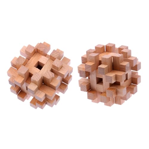 BESTonZON 1Stk Puzzle-Ball 3D-Puzzle-Spielzeug Holz iq-Puzzle koordinationstraining intelligenzspielzeug Spielzeuge 3D-Puzzlekugel Luban-Schloss Erwachsener Minsuo Kind Bambus von BESTonZON