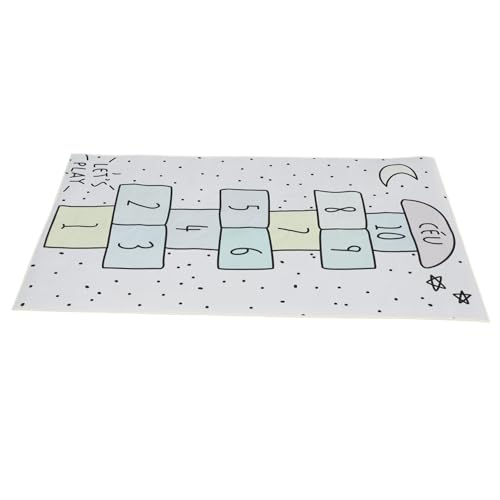 BESTonZON 1stk Digitale Schachbrettdecke Runder Teppich Boden Spielmatte Schachmatte Babymatten Zum Krabbelmatte Boden Dark Grey Polyester (Polyester) von BESTonZON