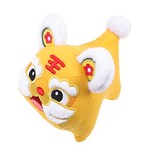 BESTonZON 1stk Jahr des Tiger-maskottchens Tigerpuppe Flanell-Tiger- Neujahrspartydekoration Sternzeichen-Tiger-dekorpuppe Sternzeichen Tiger Puppe Yellow Pp Baumwolle von BESTonZON