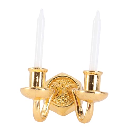 BESTonZON 1stk Mini-Kerze Mit Enden Im Freien Couchtischdekor Bausatz Kerzenhalter Miniatur Puppenhaus Künstlich Figuren Solar- Mini Zweiköpfige Kerze Golden Legierung BESTonZON 1stk Mini-Kerze Mit Enden Im Freien Couchtischdekor Bausatz Kerzenhalter Miniatur Puppenhaus Künstlich Figuren Solar- Mini Zweiköpfige Kerze Golden Legierung von BESTonZON
