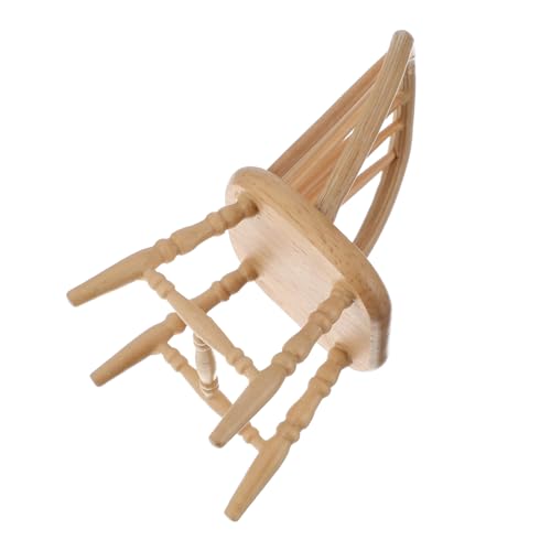 BESTonZON 1stk Mini-stuhldekoration Puppenhausverzierung Mini-Stuhl-Modell Hocker Stühle Miniaturmöbel Kleines Möbelspielzeug Kleiner Stuhl Handwerk Weißes Stuhlmodell Hölzern von BESTonZON