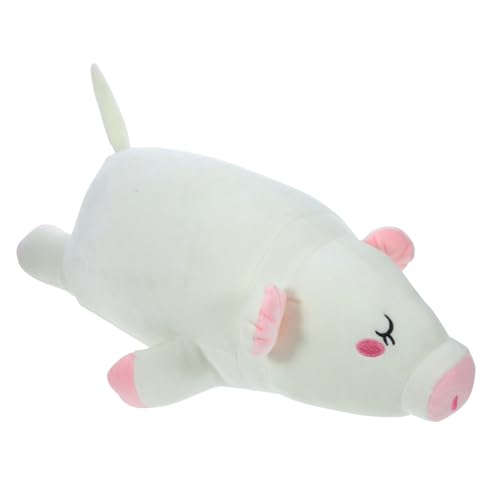BESTonZON 1stk Schweinepuppe Werfen Kissen Geformtes Wurfkissen Kindergeschenk Gefüllte Puppe Puppe Plüschpuppenspielzeug Pp Baumwolle Weiß von BESTonZON