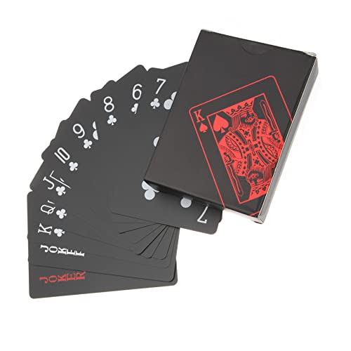 BESTonZON 2 Boxen Brettspiele- wasserdichte Spielkarten Coole Spielkarten Poker Schwarze Spielkarten plastikkarten unterhaltungsspiele Boardgames Card Game Tischkarten Kartenspiel von BESTonZON