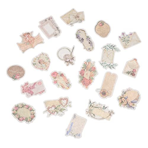 BESTonZON Scrapbooking-aufkleberbögen 2 Sets Mit Handgefertigten Vintage-dekoraufklebern Zum Verpacken Von Geschenken Im Fotoalbum-Stil BESTonZON Scrapbooking-aufkleberbögen 2 Sets Mit Handgefertigten Vintage-dekoraufklebern Zum Verpacken Von Geschenken Im Fotoalbum-Stil von BESTonZON