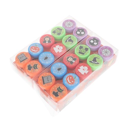 BESTonZON 2 Kartons Halloween Themen Stempelspielzeug Boxen mit Selbstfärbenden Stempeln für Party oder Unterrichtsbelohnung Bunte Stempel für Halloweenfeiern BESTonZON 2 Kartons Halloween Themen Stempelspielzeug Boxen mit Selbstfärbenden Stempeln für Party oder Unterrichtsbelohnung Bunte Stempel für Halloweenfeiern von BESTonZON