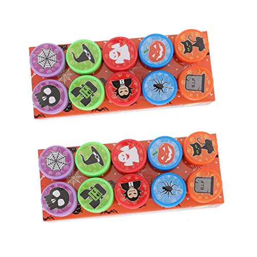 BESTonZON 2 Kisten Halloween-Stempel Briefmarkenspielzeug Versiegeln Robbenspielzeug Zum Thema Festival Party-siegel- Halloween-stampfer Kinderspielzeug Plastik von BESTonZON