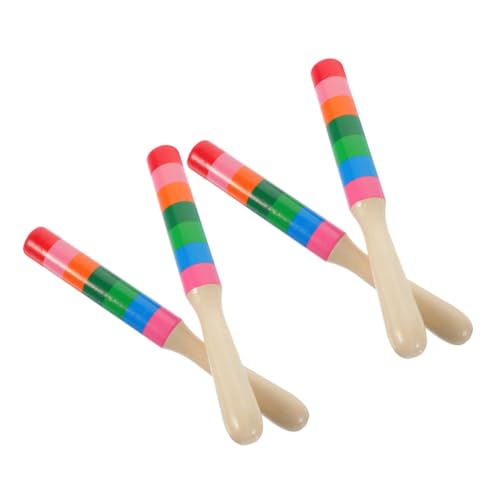BESTonZON 2 Paare Holz Rhythmussticks für Percussion Sticks Musikinstrumente Lernspielzeug Sicher Robust Fördernd Rhythmusgefühl und Musikinteresse BESTonZON 2 Paare Holz Rhythmussticks für Percussion Sticks Musikinstrumente Lernspielzeug Sicher Robust Fördernd Rhythmusgefühl und Musikinteresse von BESTonZON