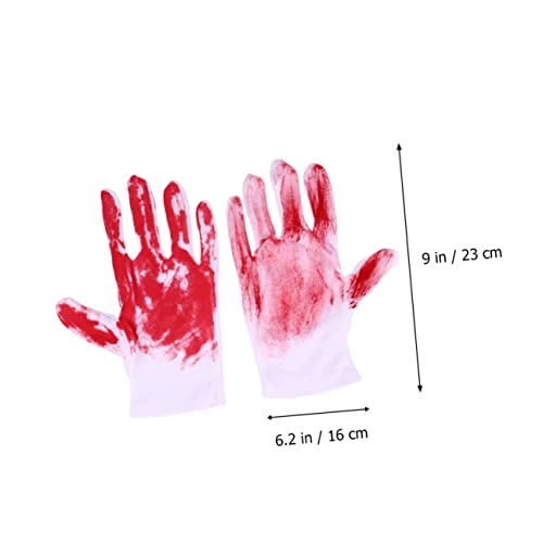 BESTonZON 2paare Halloween Blutige Handschuhe Dekoration Unheimliche Requisiten Für Gruselhäuser Und Halloween-Partys von BESTonZON
