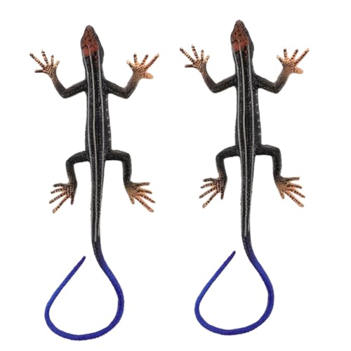 BESTonZON 2 Pcs Schlangen-eidechsenskink Reptilien-eidechsenfigur Tiermodell Pädagogische Eidechsen Gefälschtes Eidechsenmodell Simulations-eidechsenmodell Spoof-eidechsenmodell Plastik Blue BESTonZON 2 Pcs Schlangen-eidechsenskink Reptilien-eidechsenfigur Tiermodell Pädagogische Eidechsen Gefälschtes Eidechsenmodell Simulations-eidechsenmodell Spoof-eidechsenmodell Plastik Blue von BESTonZON