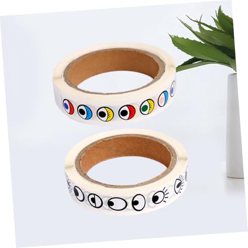 BESTonZON 2 Rollen DIY Augen Aufkleber Selbstklebend Bunte und Schwarz weiß Augen Etiketten für Bastelprojekte Modellbeschriftung Einfache Anwendung Rückstandslos Entfernbar BESTonZON 2 Rollen DIY Augen Aufkleber Selbstklebend Bunte und Schwarz weiß Augen Etiketten für Bastelprojekte Modellbeschriftung Einfache Anwendung Rückstandslos Entfernbar von BESTonZON
