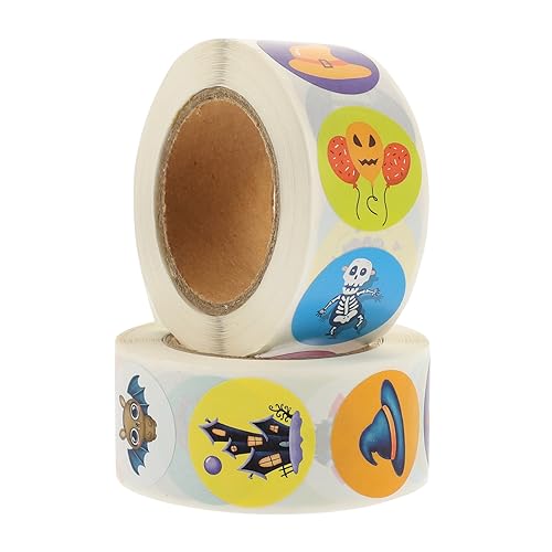 BESTonZON 2 Rollen Halloween-Aufkleber Halloween Halloween Costume Halloween Party Decorations streudekor Halloween Etikettenaufkleber Multifunktions-Geschenkaufkleber von BESTonZON