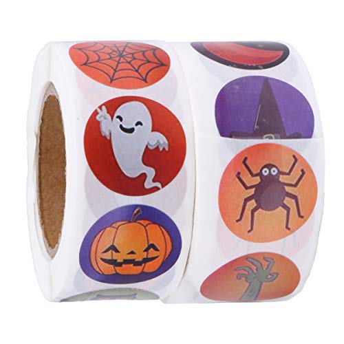 BESTonZON 2 Rollen Halloween-Aufkleber-Tags Scrapbook-Sticker Selber Machen Bastelzubehör Lustige Aufkleber Sammelalbum Liefert Aufkleber Für Siegeletiketten Preisaufkleber Für Papier von BESTonZON