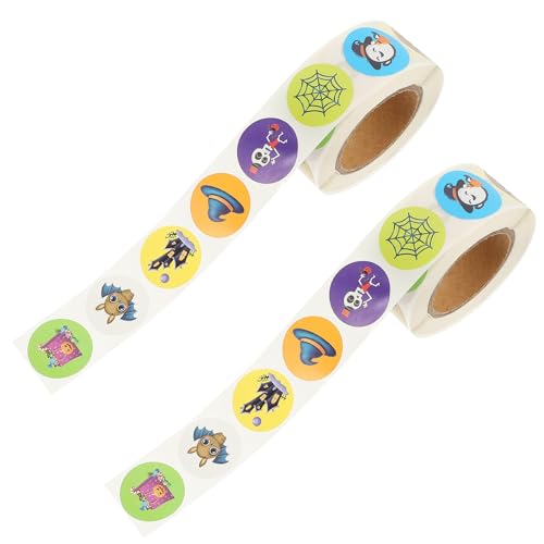 BESTonZON 2 Rollen Halloween-Aufkleber Verschlussaufkleber Für Geschenktüten Multifunktions-geschenkaufkleber Halloween-Cartoon-Aufkleber Geschenkaufkleber Für Den Haushalt Umschlagaufkleber BESTonZON 2 Rollen Halloween-Aufkleber Verschlussaufkleber Für Geschenktüten Multifunktions-geschenkaufkleber Halloween-Cartoon-Aufkleber Geschenkaufkleber Für Den Haushalt Umschlagaufkleber von BESTonZON