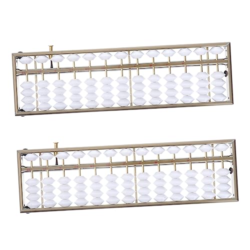 BESTonZON 2 STK Abakus Educational Toys Pädagogisches Stange Bildungsspielzeug lehrreich Lernspielzeug für Lernspielzeug zum Anlehnen von Mathematik Aluminiumlegierung Weiß von BESTonZON