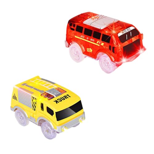 BESTonZON Pädagogisches Elektroauto-spielzeugset Mit Nachtlicht – 2 Plastikautos Mit -lichtern Perfekt Für Kinder von BESTonZON