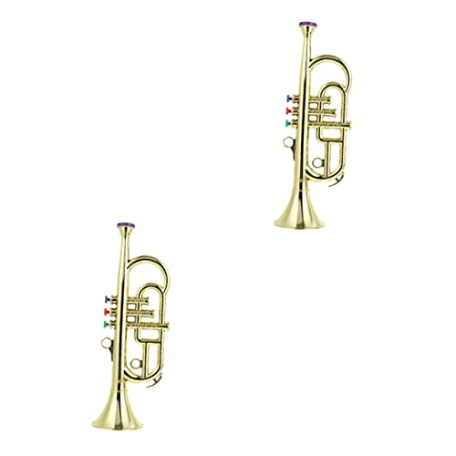 BESTonZON 2 STK Saxophon-Modell Kinder Trompete Spielzeug Kazoo Musikinstrumente Musical Instruments Kinderspielzeug Modelle Instrumentenmodell praktische Simulation Musik Saxophon klein von BESTonZON