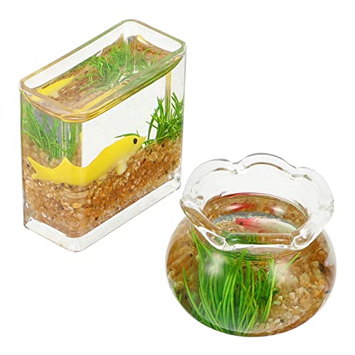 BESTonZON Künstliche Aquarium Tank Miniatur Fisch Tank Modell Home Decor Mini Liefert Spielhaus Zufällig BESTonZON Künstliche Aquarium Tank Miniatur Fisch Tank Modell Home Decor Mini Liefert Spielhaus Zufällig von BESTonZON