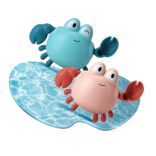 BESTonZON 2 STÜCK Teiliges Krabben Badespielzeug für Kleinkinder Bunte Aufziehfunktion Sicherer Glatte Oberfläche Spielerisch Badewanne Genießen Geeignet für Junge Mädchen Zufällige Farbe von BESTonZON