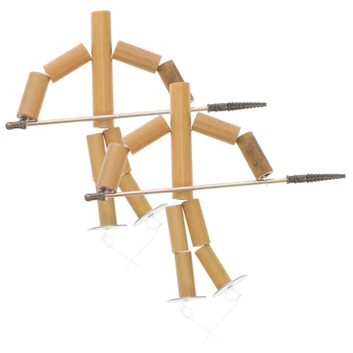 BESTonZON 2 Sätze Bambus Puppen Pk Spiel Indoor Party Supplies Handgemacht Robustes Material Kompaktes Design Für Hand Auge Koordination Und Wettkampfspaß von BESTonZON