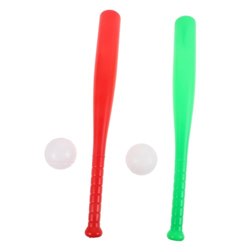 BESTonZON 2 Sätze Baseball Pack Leichtes Outdoor Trainingsspielzeug aus Robustem Kunststoff Fördert Hand Auge Koordination und Motorik für Garten und Spielplatz Buntes Trainings von BESTonZON