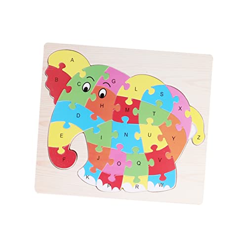 BESTonZON 2 Sätze Buchstabenrätsel Kinder Puzzle rätselbuch Kinder holzpuzzel Entwicklungsspielzeug für Kleinkinder Lernspielzeug für die Vorschule Rätsel für Kinder Alphabet-Puzzles Tier von BESTonZON