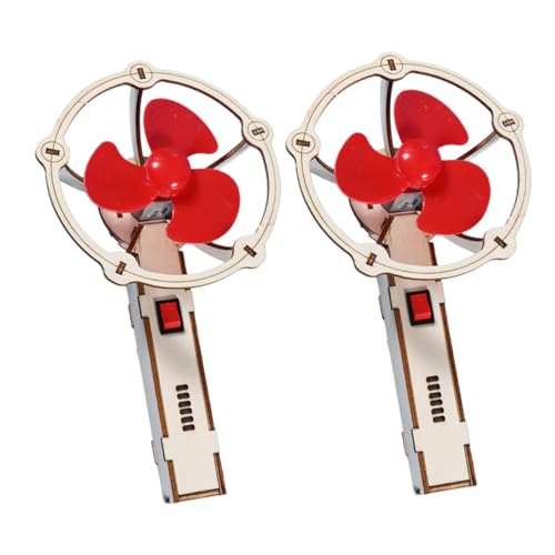 BESTonZON 2 Sätze DIY Elektrischer Bausatz für Handheld Fan zum Selberbauen Kreatives Lernspielzeug für Junge Mädchen Fördert Entscheidungsfindung und Kreativität von BESTonZON
