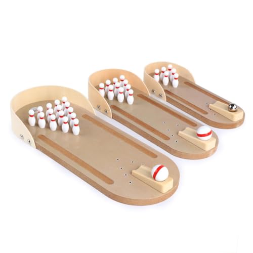 BESTonZON Bowling-Spielzeug Für Jungen Und Mädchen Und Erwachsene Desktop-Spiel 2 Sets Mini-Bowling-Spielzeug Und Basketball-Spiel von BESTonZON