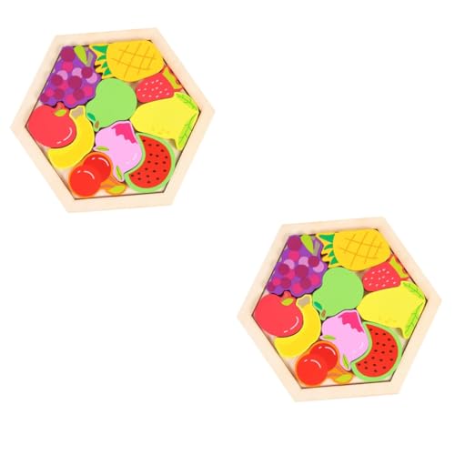 BESTonZON 2 Sätze Dreidimensionales Puzzle Sportspielzeug Reise-Tangram-Puzzle Kinder entwicklung kindliche entwicklung Kinderspielzeug Kleinkindspielzeug Kognitionspuzzle für Kleinkinder 3D von BESTonZON