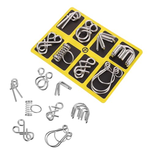 BESTonZON 2 Sätze Entwirrspiel Teiliges Intelligenzspielzeug Entsperrbares Ringpuzzle Gehirntraining für Erwachsene BESTonZON 2 Sätze Entwirrspiel Teiliges Intelligenzspielzeug Entsperrbares Ringpuzzle Gehirntraining für Erwachsene von BESTonZON