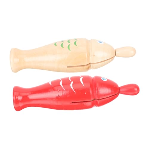 BESTonZON Musikspielzeug Für Jungen Und Mädchen 2 Sätze Hölzerner Fischtrommeln Rhythmus-schlaginstrumente Für Jungen BESTonZON Musikspielzeug Für Jungen Und Mädchen 2 Sätze Hölzerner Fischtrommeln Rhythmus-schlaginstrumente Für Jungen von BESTonZON