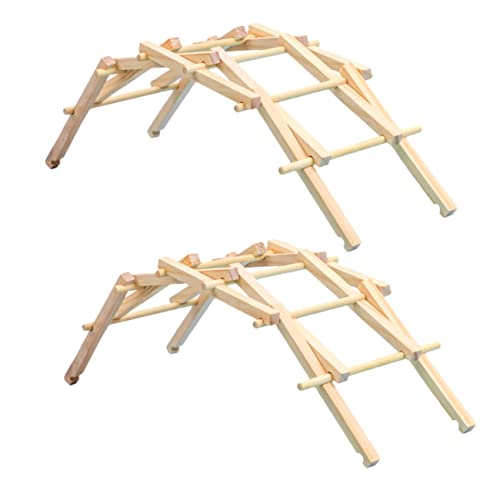 BESTonZON 2 Sätze Kinder DIY Work Bridge Model Interaktives Kinder Spielzeug Holzbogenbrücke Zusammenstellen Spielzeug Zusammenstellen von BESTonZON