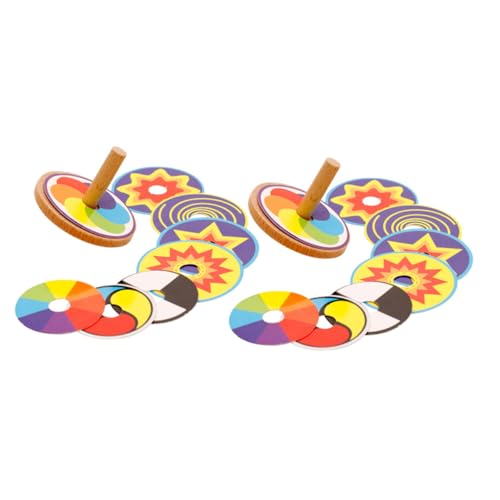 BESTonZON 2 Sätze Kreisel Activity für Toys for Boys kindergeschenk kinderknallzeug spielsachen Gyro Kinderoberteile Oberteile für Holzplatten DIY-Tops hölzern von BESTonZON