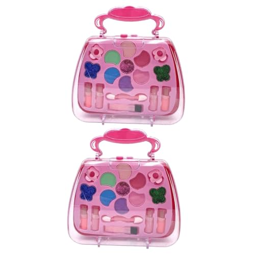 BESTonZON 2 Sätze Mädchen Kosmetik Spielzeug Die Einkaufstasche Mädchen Vorgeben Handtasche Make-up-Tool Für Mädchen Make-up-zubehör Prinzessin Kind Geschenkbox Rosa von BESTonZON