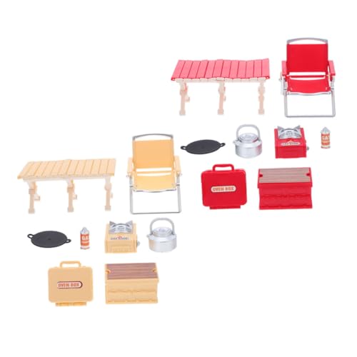 BESTonZON 2 Sätze Maßstab Klappstuhl Mini Gasgrill Puppenhaus Outdoor Möbel Kindgerechtes Tragbares BBQ Zubehör für Rollenspiele und Gartenlandschaften BESTonZON 2 Sätze Maßstab Klappstuhl Mini Gasgrill Puppenhaus Outdoor Möbel Kindgerechtes Tragbares BBQ Zubehör für Rollenspiele und Gartenlandschaften von BESTonZON