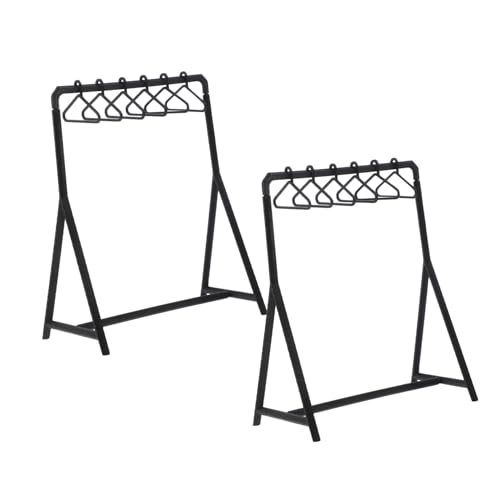 BESTonZON 2 Sätze Mini Puppenkleiderständer mit Kleiderbügeln Mini Garderobe für Puppenhaus Vielseitiger Kleideraufbewahrungsständer für Puppenkleidung und Dekoration von BESTonZON