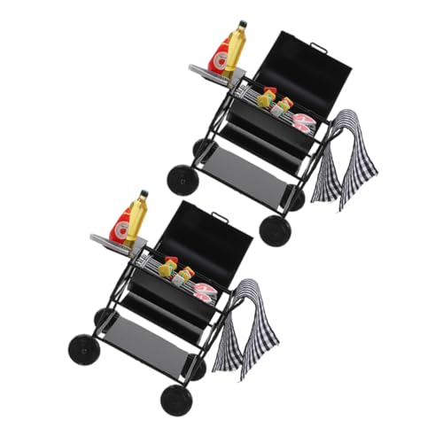 BESTonZON 2 Sätze Miniatur BBQ Grill Set Teilig Schwarzer Puppenhaus Grill mit Realistischem Design Kompakt und Tragbar für Outdoor Szenen und Interaktives Rollenspiel Zubehör für BESTonZON 2 Sätze Miniatur BBQ Grill Set Teilig Schwarzer Puppenhaus Grill mit Realistischem Design Kompakt und Tragbar für Outdoor Szenen und Interaktives Rollenspiel Zubehör für von BESTonZON