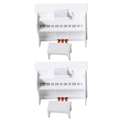 BESTonZON 2 Sätze Miniatur Klavier mit Hocker Puppenhaus Dekoration Miniatur Zubehör Tragbares Mini Piano Modell für Spielszene Zubehör Künstlerisches Requisit für Fotos BESTonZON 2 Sätze Miniatur Klavier mit Hocker Puppenhaus Dekoration Miniatur Zubehör Tragbares Mini Piano Modell für Spielszene Zubehör Künstlerisches Requisit für Fotos von BESTonZON