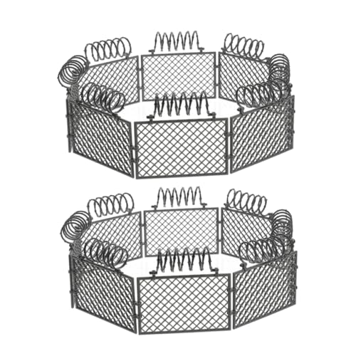 BESTonZON 2 Sätze Miniatur Kunststoff Zaun Abs Sicherheitszaun Element Zubehör für Interaktives DIY Bastelset für Sammler von BESTonZON
