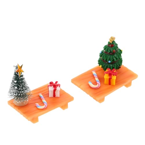 BESTonZON 2 Sätze Miniatur-weihnachtsdekorationen Resin Candy Cane Geschenkbox Weihnachtsbaum Figur DIY Puppenhaus Zubehör für Festliche Mikro-szenen BESTonZON 2 Sätze Miniatur-weihnachtsdekorationen Resin Candy Cane Geschenkbox Weihnachtsbaum Figur DIY Puppenhaus Zubehör für Festliche Mikro-szenen von BESTonZON