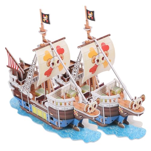 BESTonZON 2 Sätze Papier Puzzle Piratenschiff Segelboot Modell Bausatz für Erwachsene und DIY Bastelspielzeug mit Glatter Oberfläche Geschenkidee für Jungen und Mädchen BESTonZON 2 Sätze Papier Puzzle Piratenschiff Segelboot Modell Bausatz für Erwachsene und DIY Bastelspielzeug mit Glatter Oberfläche Geschenkidee für Jungen und Mädchen von BESTonZON