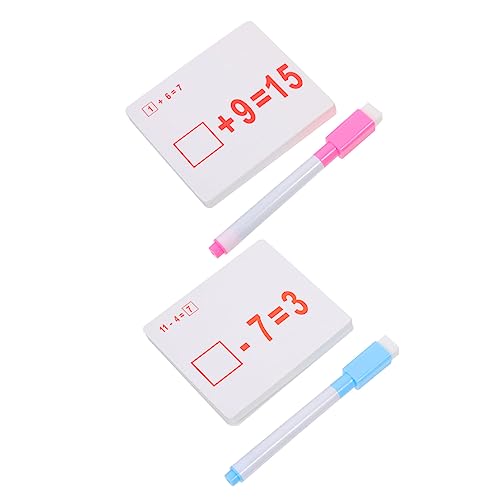 BESTonZON 2 Sätze Puzzle-Karte Magnetische, trocken abwischbare Tafel Subtraktions-Flash-Karten lernkarteikarten zabawki stymulujące rozwój Arithmetische Lernkarten Lernspielzeug für von BESTonZON