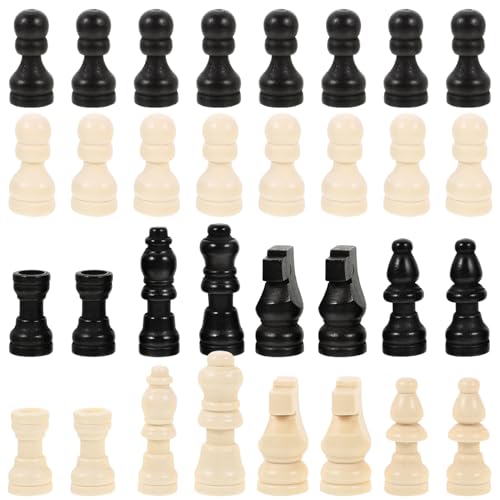 BESTonZON 2 Sätze Satz Schachfiguren Magnetische Schachbrett Schach-Timer Puzzletafel Schachuhr schachcomputer Chess Schachbrett Zubehör Schachspielersatz Holz Schach Brettspiele Bauern von BESTonZON