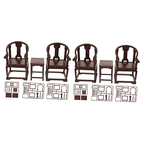 BESTonZON 2 Sätze Simulationstisch und Stuhl Montagespielzeug Lernspielzeug für Kinder kunststoffstühle plastikstuhl Kindertisch und Stühle Bausteine Montage Sessel Form Spielhausmöbel von BESTonZON