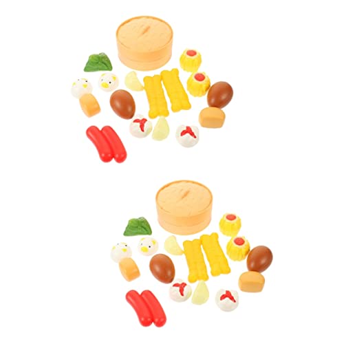 BESTonZON 2 Sätze Simulierte Frühstücksdesserts küchenspielzeug für Kinder Kitchen Toys for Mini-Food-Spielzeug Spielzeug zum Kochen in der Küche Babynahrung Modelle Dolly- -Dekor von BESTonZON