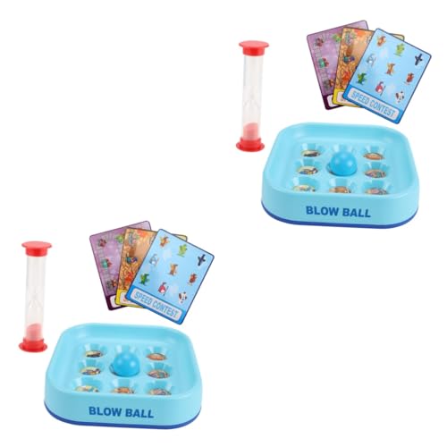 BESTonZON 2 Sätze Spielball Schach -übungsspielzeug Schwimmendes Ballspiel Fidget-Ball-Spielzeug Kugelbalancierende Blasspiele Blasbecher Und Kugelspielzeug Kind Abs Sport Stressball von BESTonZON