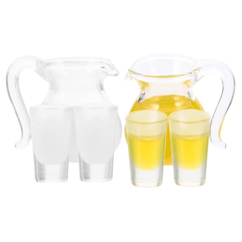 BESTonZON 2 Sätze Teiliges Set mit Miniatur Glasjugend und Tassen für Puppenhäuser Dekorationszubehör für Küchen und Wohnräume für Feiern und Anlässe BESTonZON 2 Sätze Teiliges Set mit Miniatur Glasjugend und Tassen für Puppenhäuser Dekorationszubehör für Küchen und Wohnräume für Feiern und Anlässe von BESTonZON