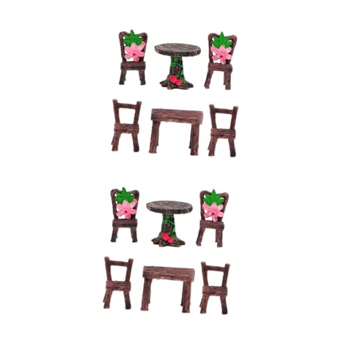 BESTonZON 2 Sätze Tisch- Und Stuhlset Winzige Möbel Puppenhaus-gartentischstuhl Mini- -Ornament-miniaturen Stühle Gartenzubehör Miniaturtisch Miniaturen Möbel Kaffee Harz 6 Stücke * 2 BESTonZON 2 Sätze Tisch- Und Stuhlset Winzige Möbel Puppenhaus-gartentischstuhl Mini- -Ornament-miniaturen Stühle Gartenzubehör Miniaturtisch Miniaturen Möbel Kaffee Harz 6 Stücke * 2 von BESTonZON
