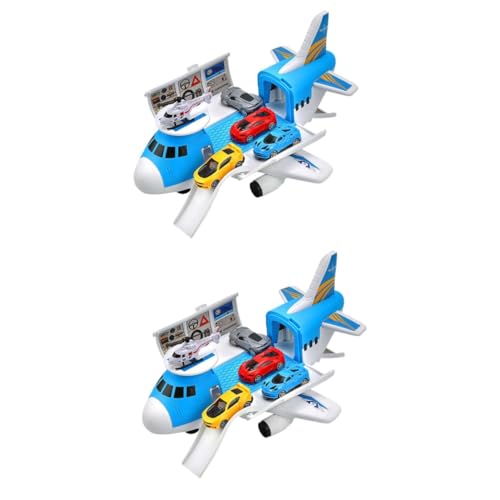 BESTonZON 2 Sätze Transportflugzeug LKW-Spielzeug Autospielzeug für Kinder Kinderspielzeug Kinder bastelset Jungs-Spielzeug Spielzeuge simuliertes Rennwagenspielzeug pädagogisches Spielzeug von BESTonZON